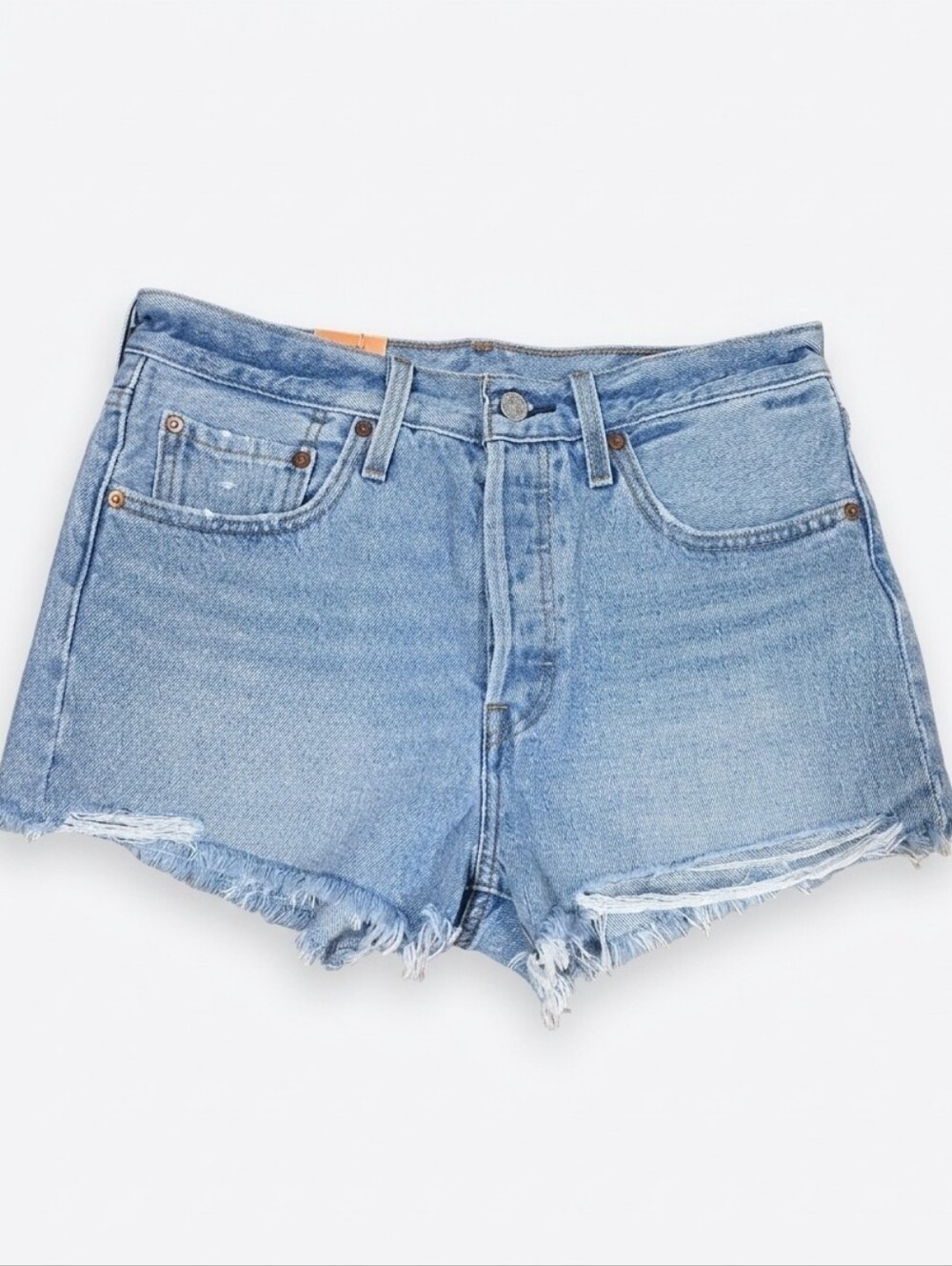 🔥NWT Levi's 501 Rainbow Button Fly Cutoff Denim Shorts Size 4